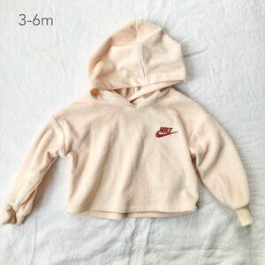 SOLD! Nike 3-6 Months Baby Light Pink Velvet Velour Hoodie Sweatshirt